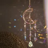 Atrapasol de cristal de luna de alambre sinuoso