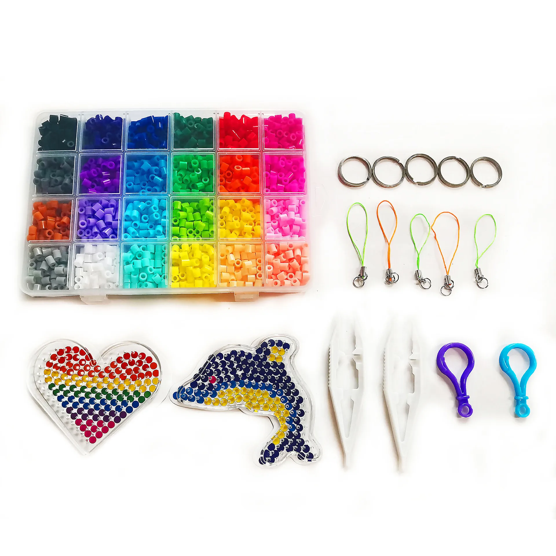 Perler Beads Assorted Fuse Beads Tray For Kids Crafts With Perler Bead