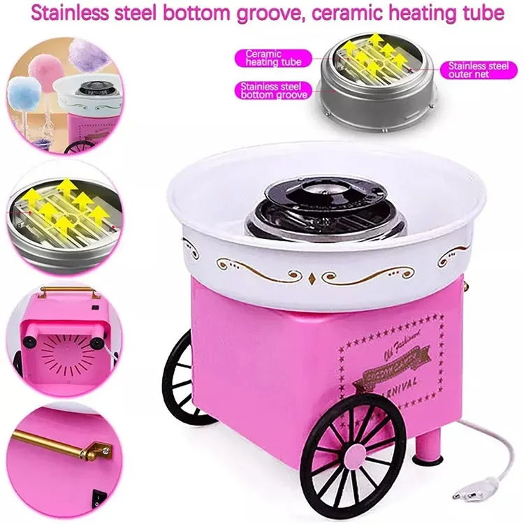 Electric Countertop Cotton Candy Maker Mini Cotton Candy Machine For