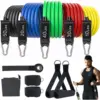 Juego de 11 piezas de cuerda de resistencia de 150 lb (color)