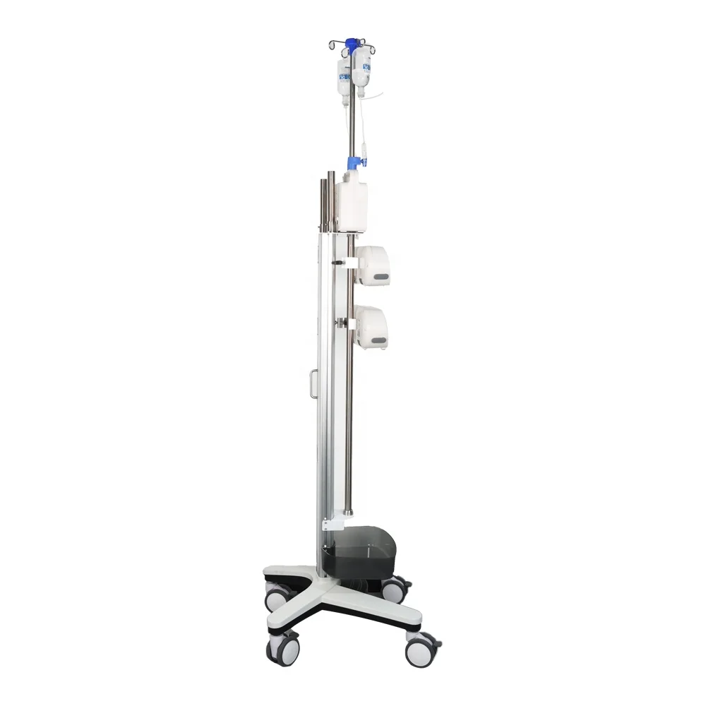 High Quality Modern Design Aluminum Alloy Multi-Functional Adjustable Infusion IV Trolley Injection Cart for Hospital Hotel Use 5