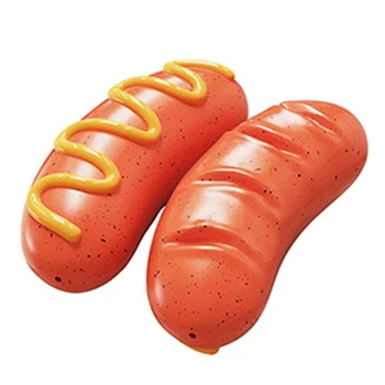 New Style Customized Dog Funny Resistant Chew Pet Voice Toy Sausage Shape Voice Dog Toy