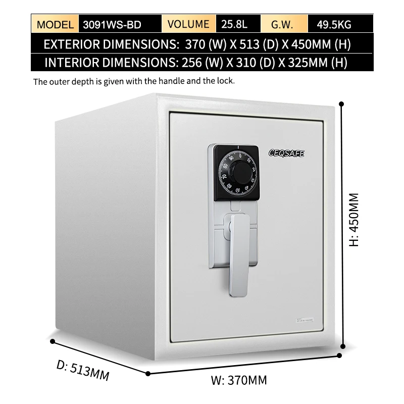 CEQSAFE Waterproof Electronic Fireproof Safe Box Supplier Coffre Fort Digital Safes for Fireproof factory