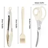 1 Set - Scissors+Tongs+Brush