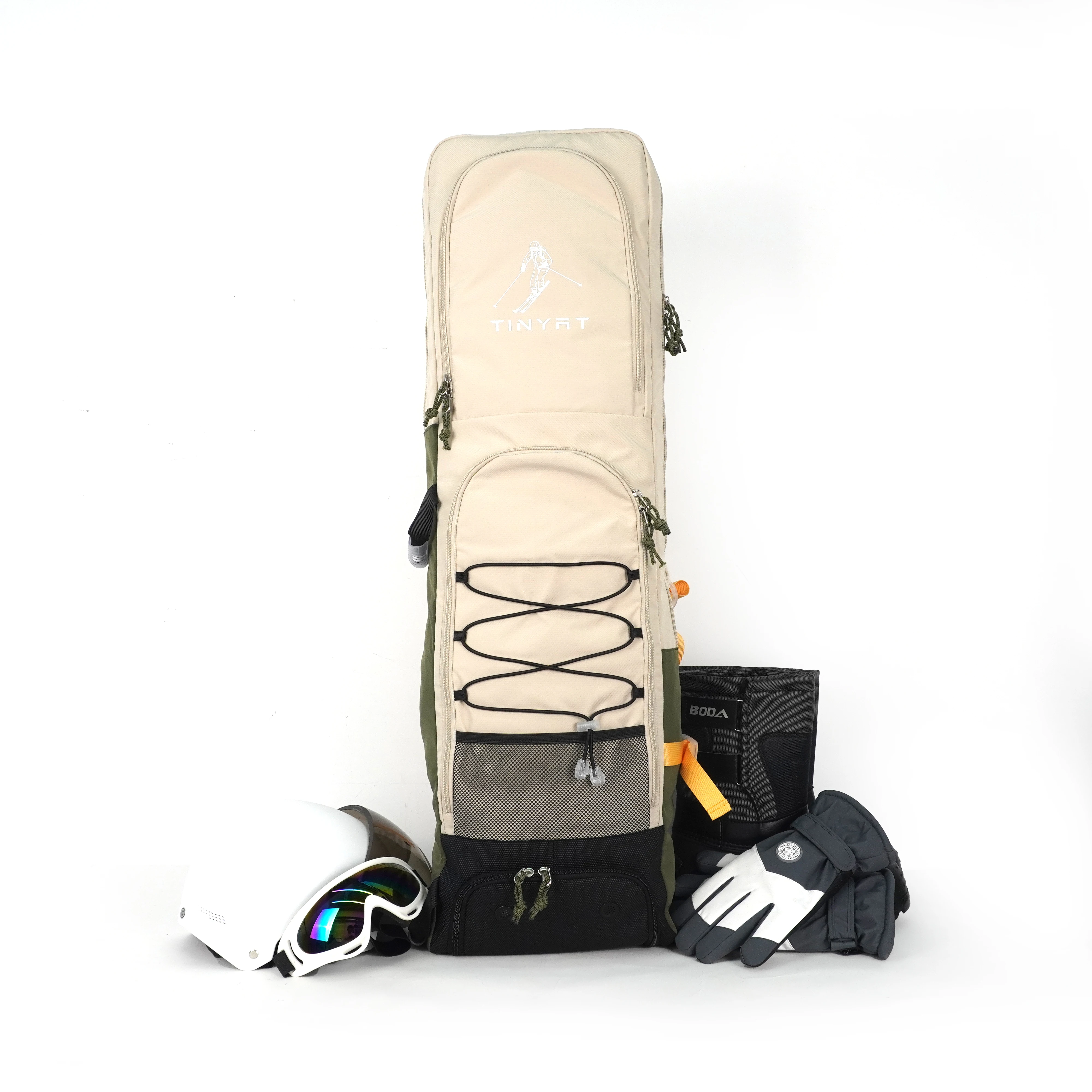Water-Resistant Ski and Snowboard Backpack for Outdoor Adventures Hiking and Cycling Boot Backpack for Sledding & Snow Tubes