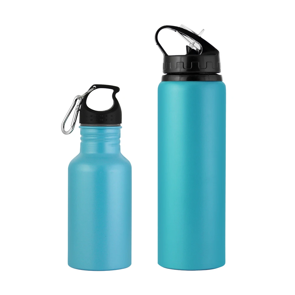 500ml Aluminum Sport Water Bottle With Carabiner, Great For