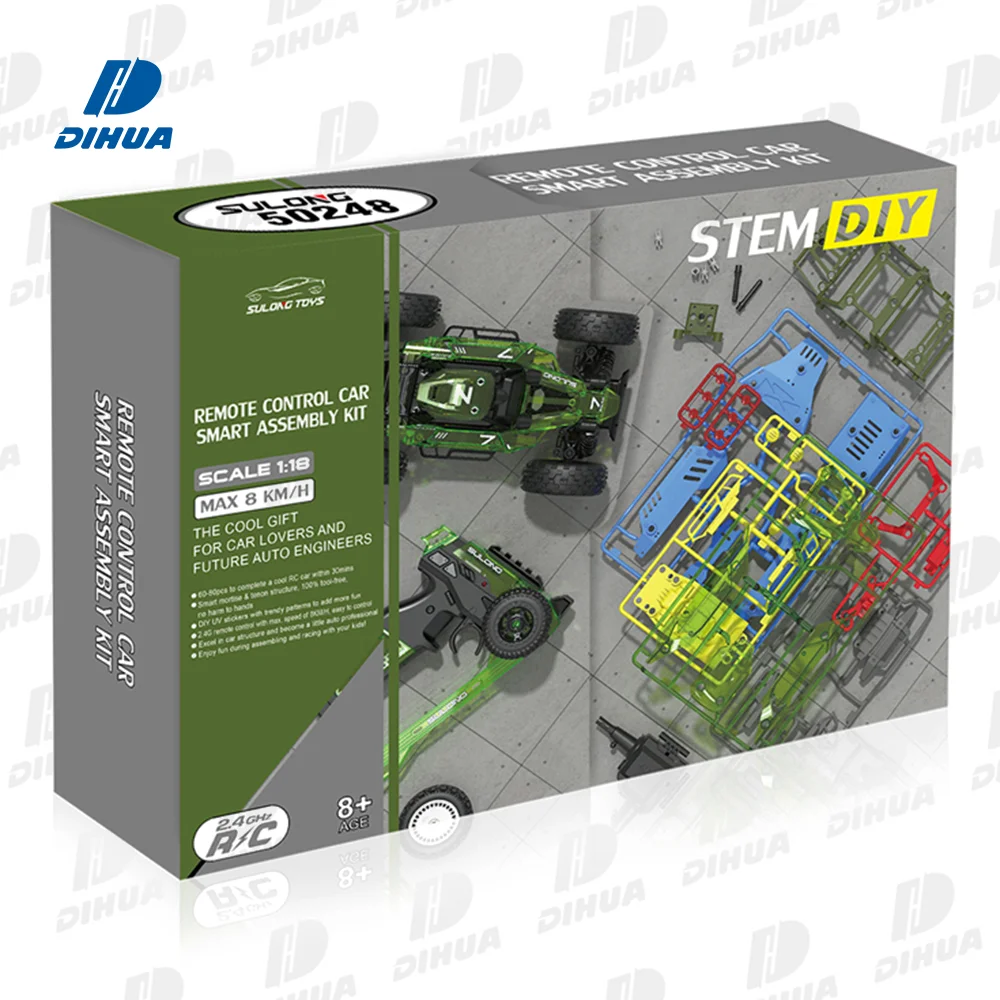 Stem Building Toy 3 In 1 Educational Rc Racer Set Remote Control Car