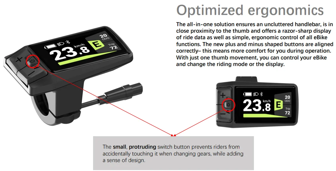 Bafang Bluetooth TFT DPC080 Display for E-Bikes with Smart Modes