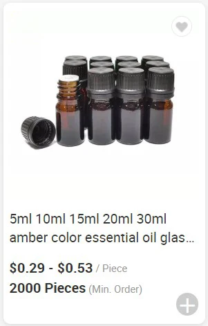 essential oil glass bottle