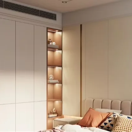 Melinco Modern WPC/PVC Flush Mount Cabinet Doors Wall Panels Uniform Color for Living Room Bedroom Villa Gym Custom Home