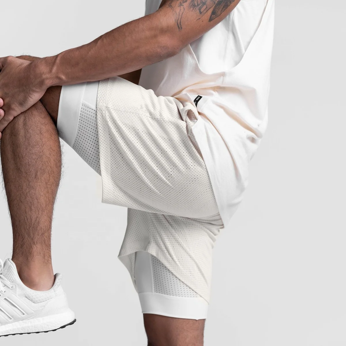 Wholesale Custom Training Essentials 2 In 1 Jogger Athletic Breathable Mesh Running Fitness Wear Dry Fit Gym Shorts For Men