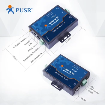 PUSR USR-G786-EUX serial rs485 rs232-to-mobile 4g lte modem support SMS