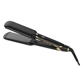 Private Label Wide Hair Plate Tourmaline Flat Iron Quick Heat 2 in 1 Frizzy Hair Straightener With LED Indicator