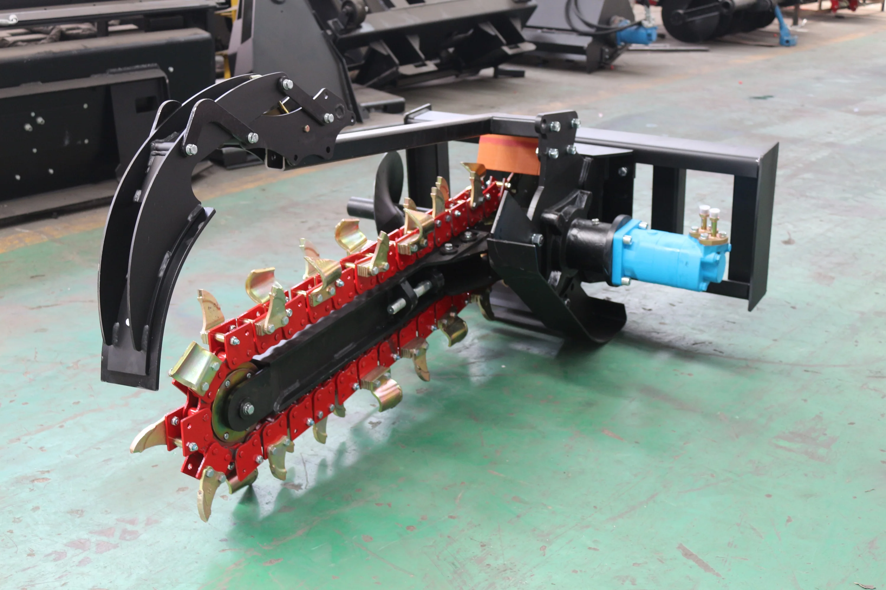 Chain Saw Ditching Trenching Machine Farm Trencher For Skid Steer