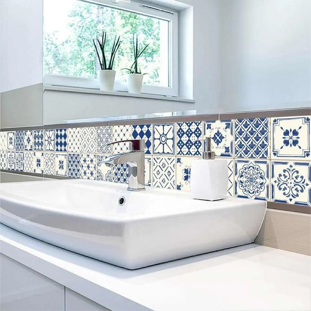 étanche carreaux mosaïque sticker mural salle de bain étanche auto-adhésif  papier peint cuisine résistant à l'huile papier adhésif