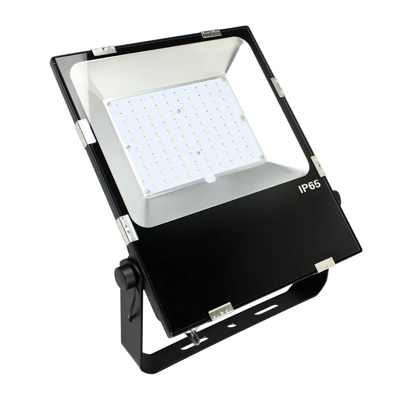 LUXINT waterproof microwave controlled dimmable led security floodlight 100w led light ip65