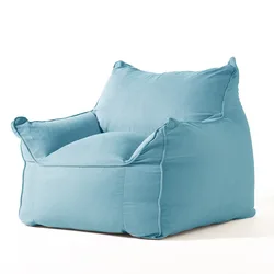 Custom living room furniture soft large sitting bean bag sofa cover for adults