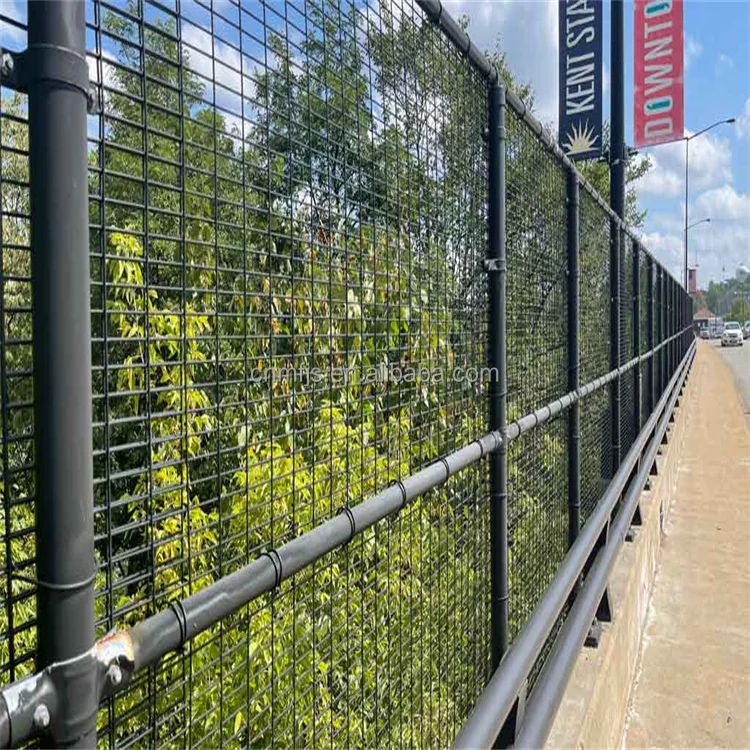 Clear view 358 anti-climb mesh fence 358 fence high security fence panel with barbed wire factory