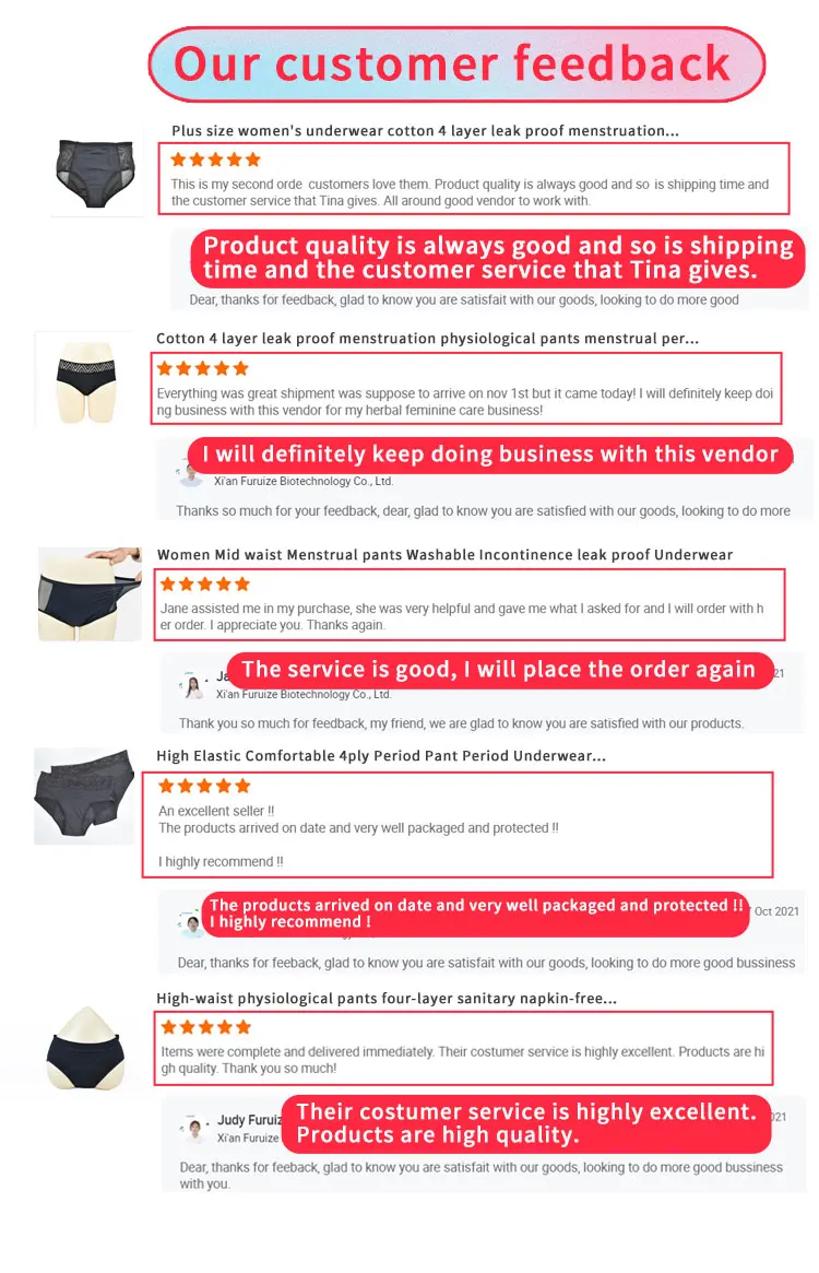 Private Label Girls Seamless Period Panties For Teenage Period Panties