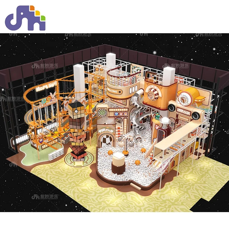 Domerry New Design Customized Commercial Kids Amusement Park Facilities Indoor Playground Slides Soft Play Amusement Machine