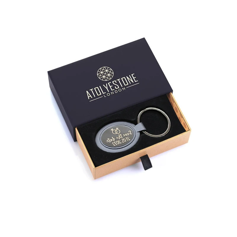 Key Rin Packaging Custom Key Ring Keyring Keychain Key Chain Paper Packaging Box for ...