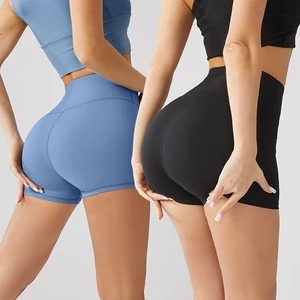 High Quality Custom Active Wear Short Pants for Women Padded Workout Women Yoga Shorts