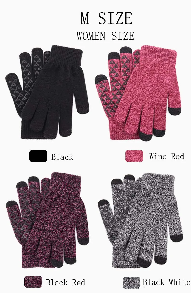 Guanti Invernali Donna Fullogo In Lana Alpaca Morbida, Caldi E Con Touch Screen Per Cellulare
