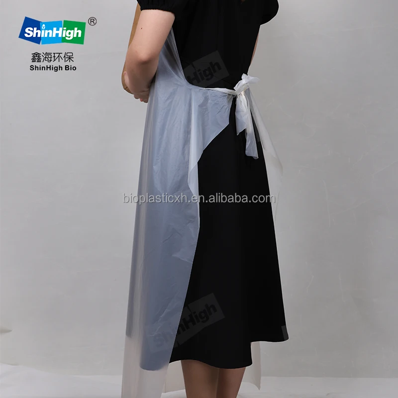 High Quality Corn Starch Compostable Disposable Apron Biodegradable Customized Different Types Apron for Farmhouse Kitchen