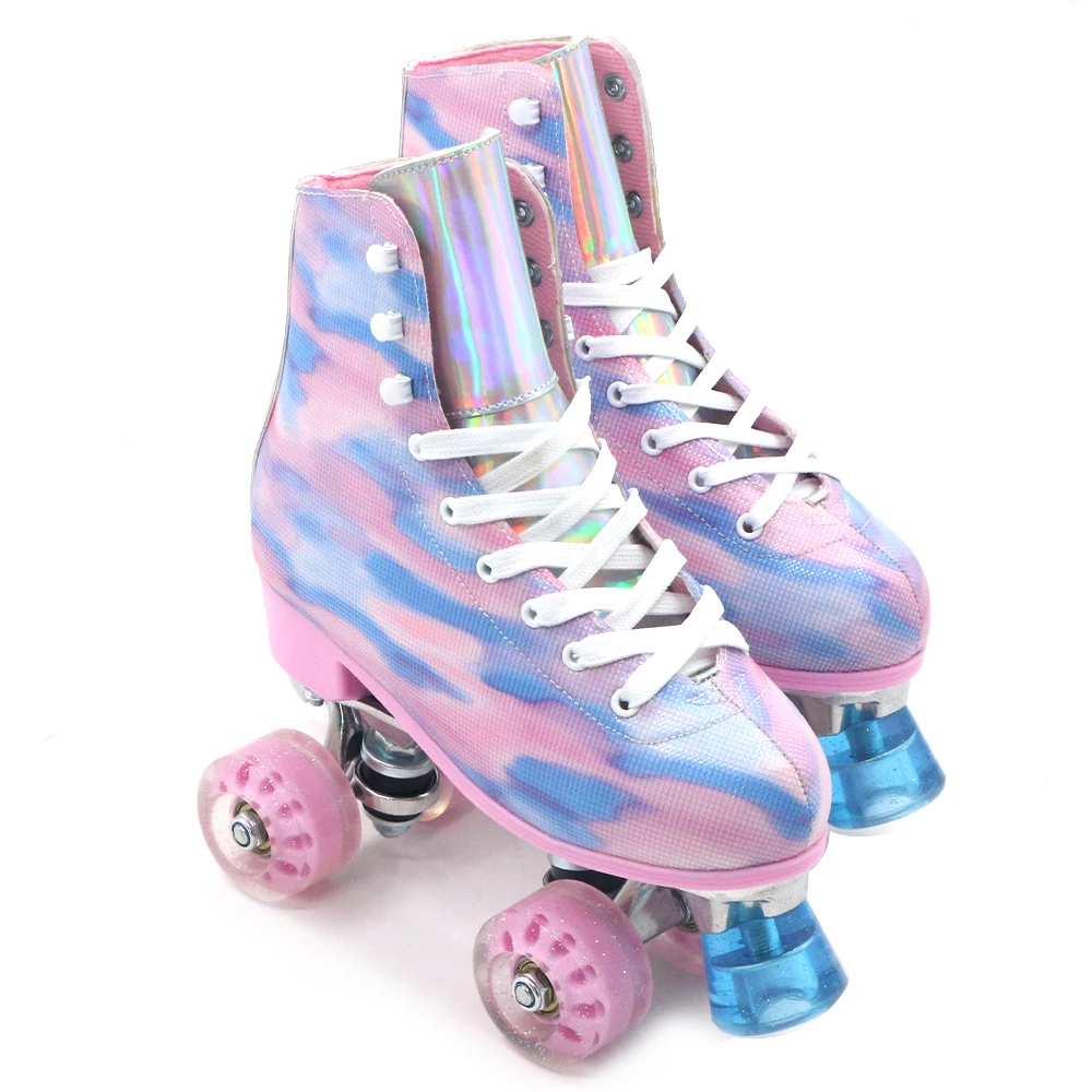 Newest Quad Wheels Deformation Retractable Rollers Double-row Kids