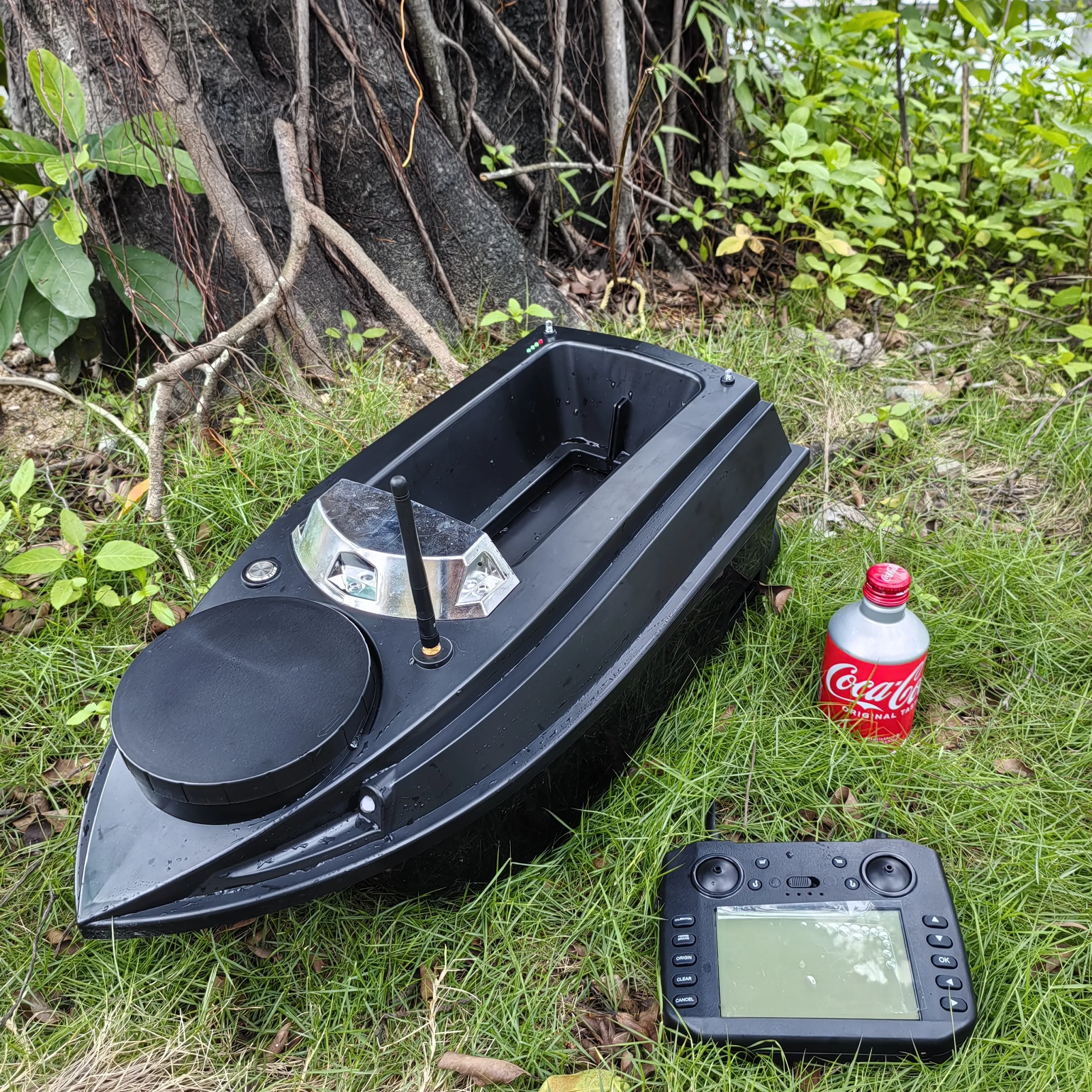 Flytec V030 Fishfinder With GPS Sonar for Fishing RC Bait Boat 180 Anchor Points Double Hook Pull Net Lost Signal Return