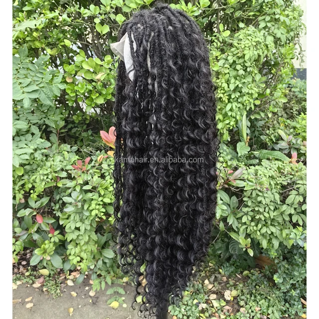 KAMA Wholesale Virgin Remy Brazilian Human Hair 100% HD Transparent Lace Front Baby Hair Boho Braids Wigs for Women