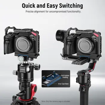 NEEWER Full Camera Cage Compatible with Sony A7R V/a7R IV/a7 IV/a7S III/a1, Aluminum Video Camera Rig with Full Access/Arca product image