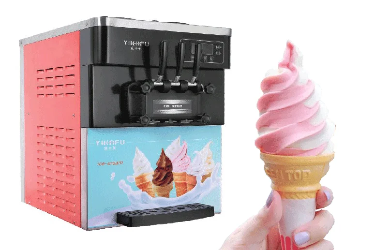 Wholesale Automatic Stainless Steel Commercial Ice Cream Maker 3 Flavor