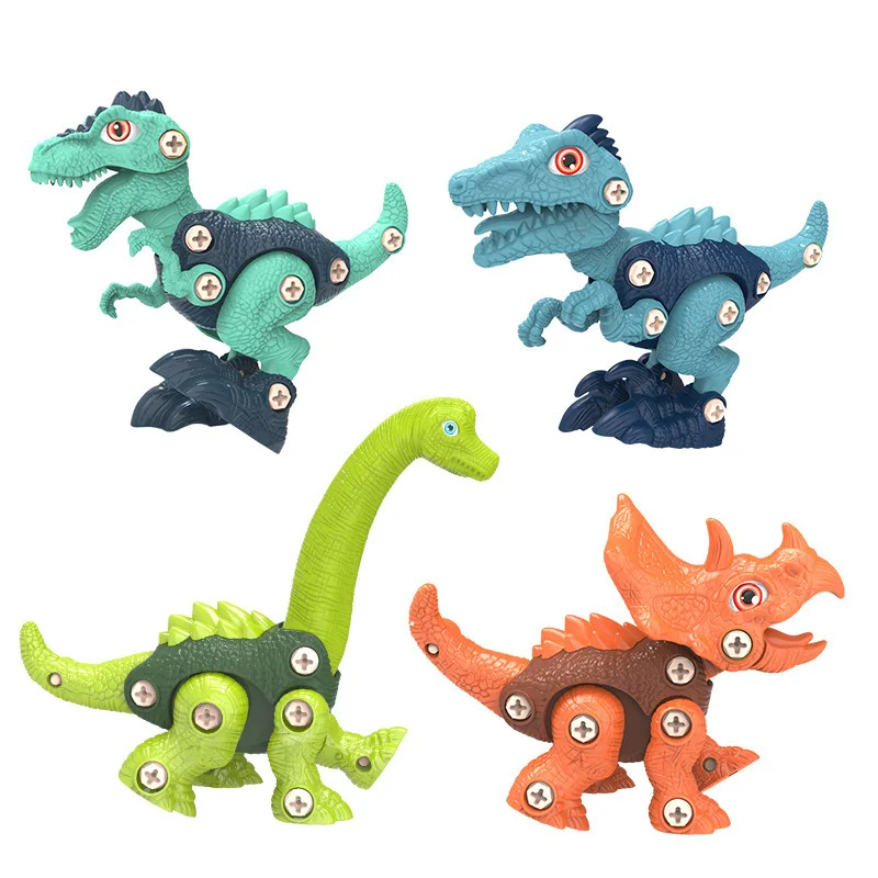 Best Seller Take Apart Dinosaur Toys With Electric Drill Kids Educational Construction Dino Toys 4PCS Per Set