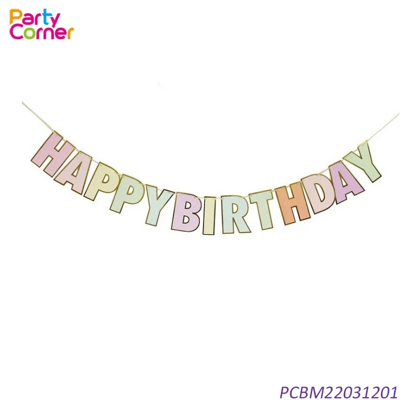 Wholesale Happy Birthday Banner Girls Toddler Birthday Decorations Macaroon  Colors Happy Birthday Banner From m.