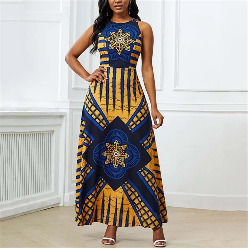 TRINIDAD and TOBAGO Women Long Dresses Women Sleeveless Elegant Woman Dress