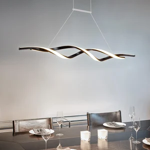 Minimalist Style Hanging Indoor Lighting Strip Modern LED Dining Room Pendant Light