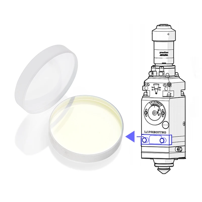 ZP Consommables Laser Quartz Silice Fondue Fibre Optique Laser Fenêtres de Protection Lentille de Protection pour Machine de Découpe Laser à Fiber