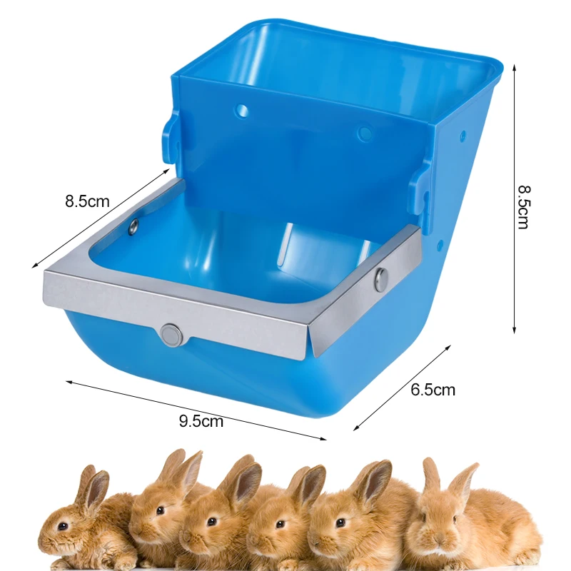 新品 【エサ箱・トイレ・給水器 付き】 小動物用 ケージ サークル ウサギ 10cmプラスチック製ウサギ用餌箱、ウサギ用飼料入れ、農場ケージ