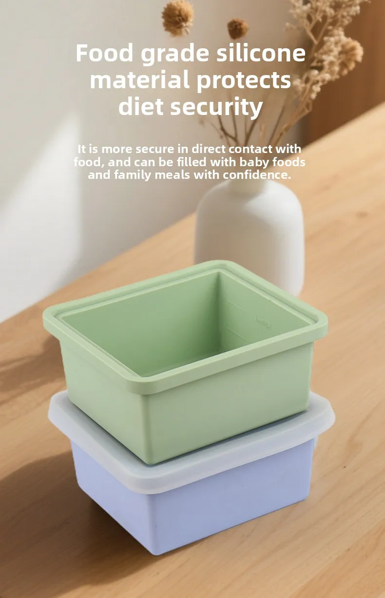 Food Grade Silicone Lunch Box Microwave Heating and Leak Proof Soup Refrigerator and Freezer Storage Seal Storage Box supplier