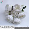 7-headed bouquet of royal rose WY white