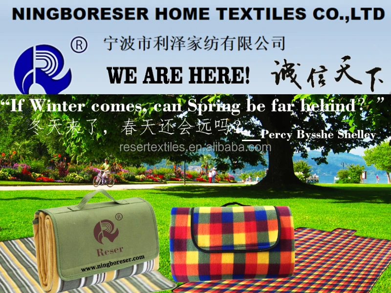 Custom Logo Large Square Folding Carrier Outdoor Sand Proof and Waterproof BBQ Picnic Blanket Mat Acrylic Camping Mat Bulk