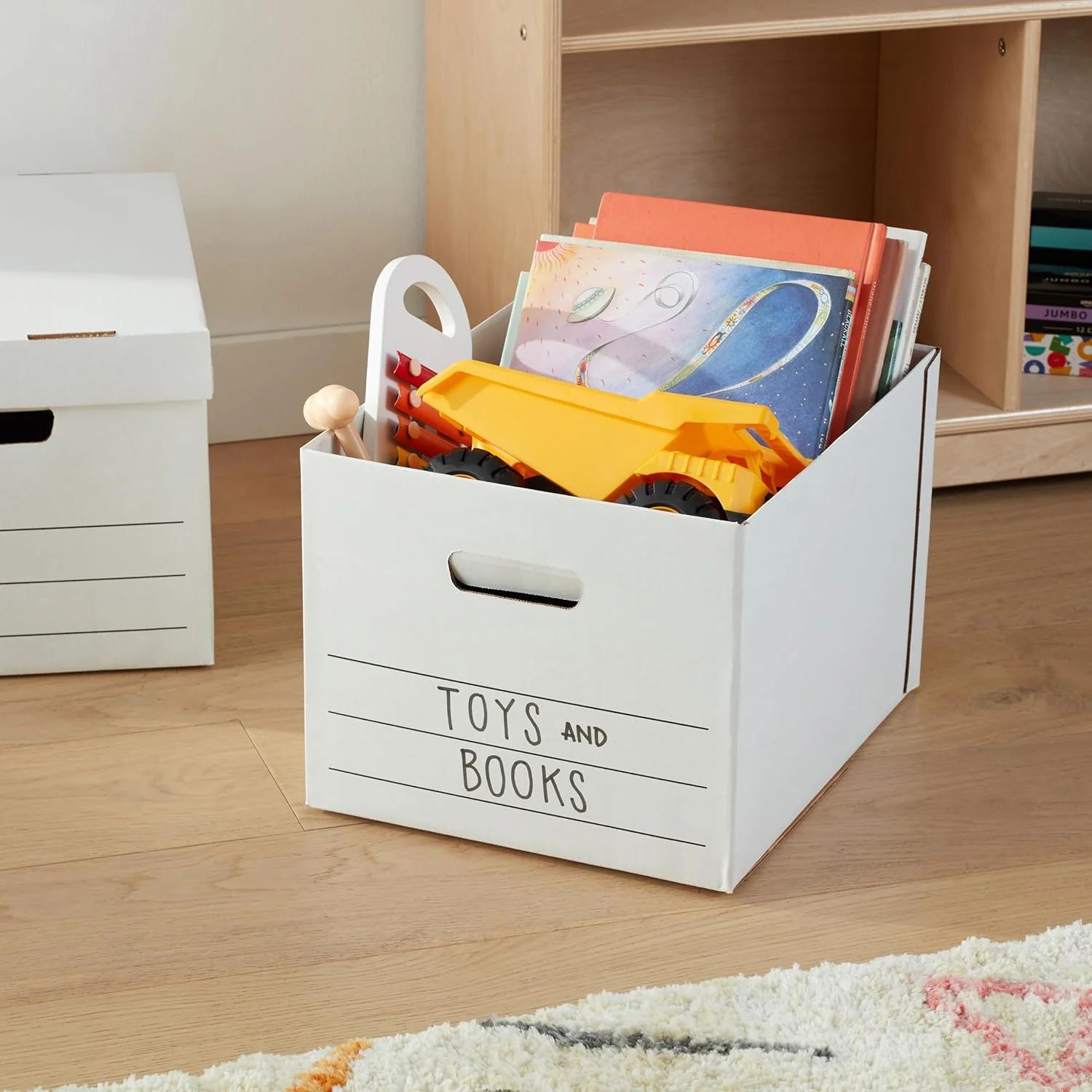 Custom File Bankers Storage Box With Lid and Handles Corrugated Cardboard Paper Carton Packaging Box