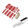 English manual-red 10-piece knife set