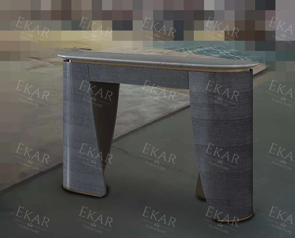 product ekar furniture luxury furniture console table modern marble top storage console table-67