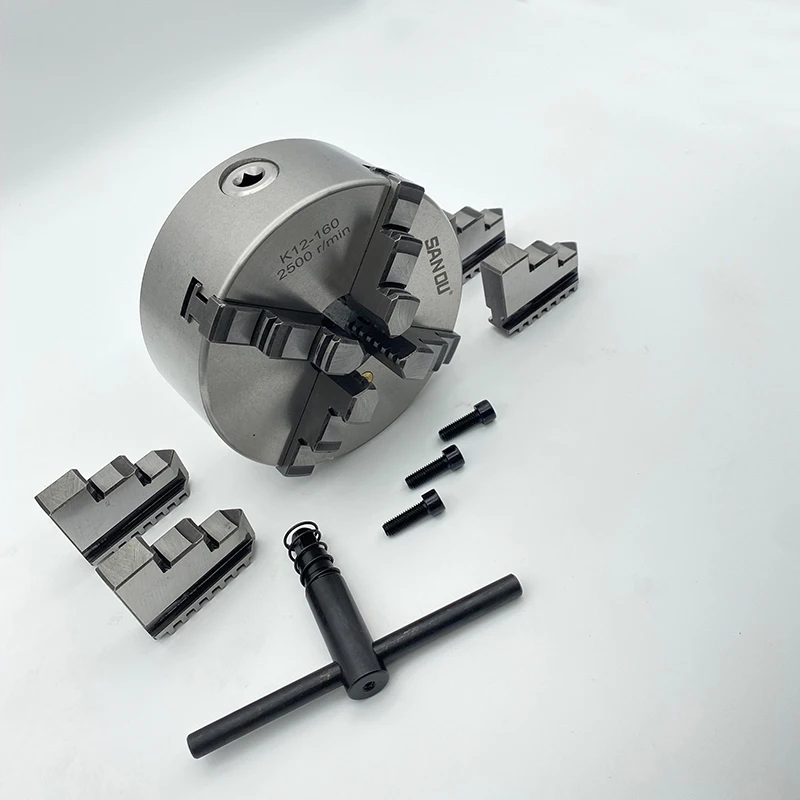 Sanou Lathe Chuck 160mm 4 Jaw Selfcentering Chuck Manual Metal 4 Jaw