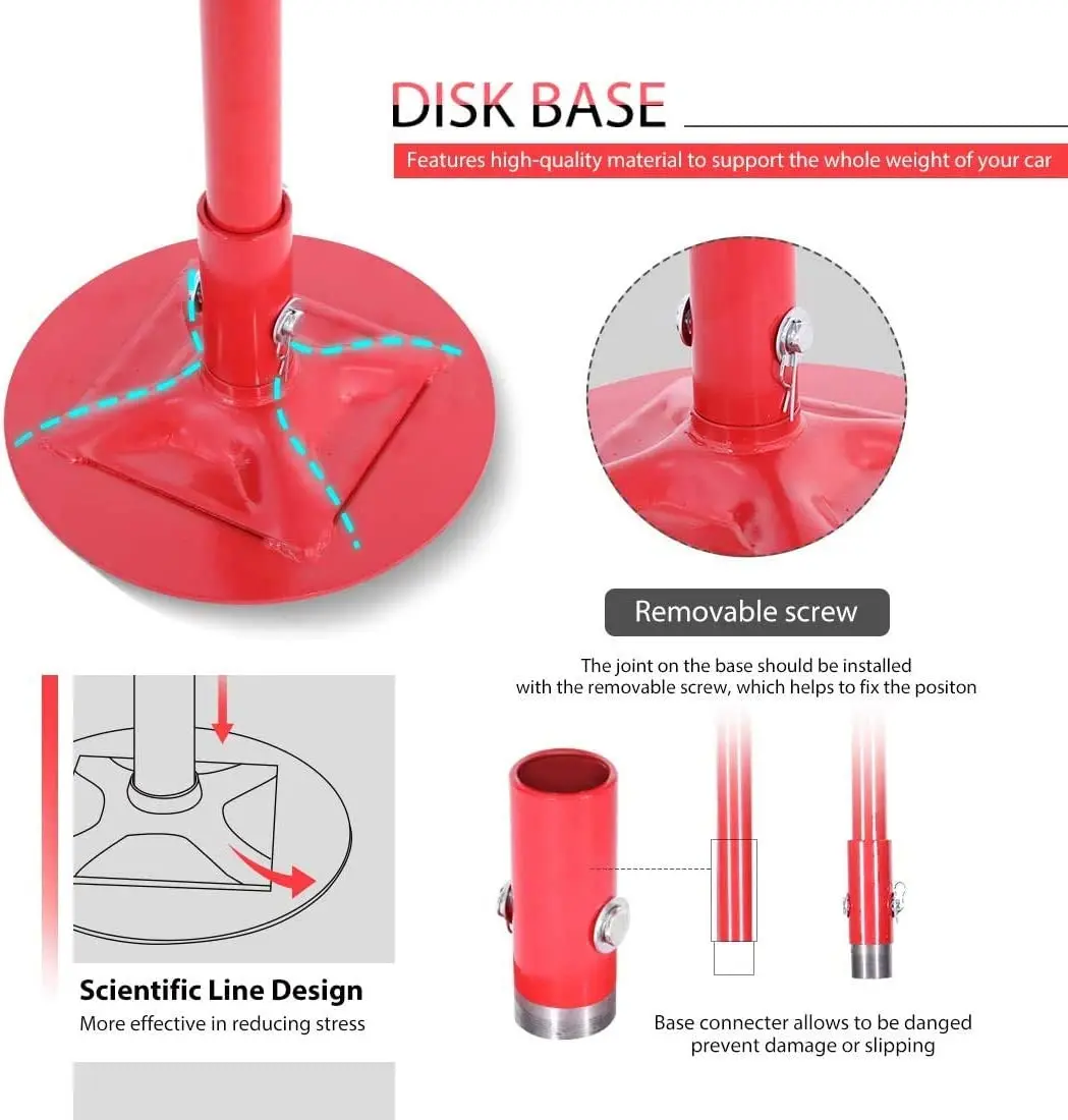 Профессиональная подставка для подподъемника 3/4 тонн грузоподъемность 1500 фунтов с прочным основанием от 1 3 до 2