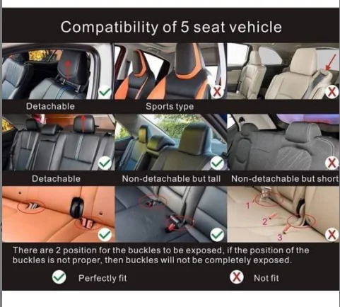 5D Automotive Vehicle Cushion Cover Cars Universal Fit Set Auto Leather Car Seat Covers Kit with Airbag toyota Bmw Mercedes W213