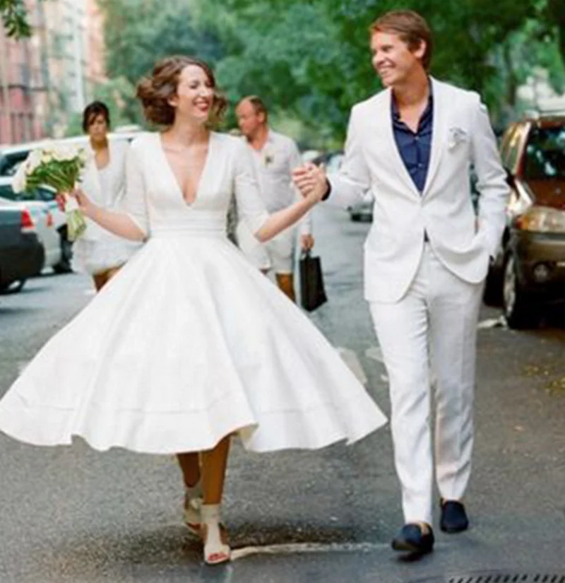 Shop Our #1013 Wedding Dress - Simple Audrey Hepburn Style