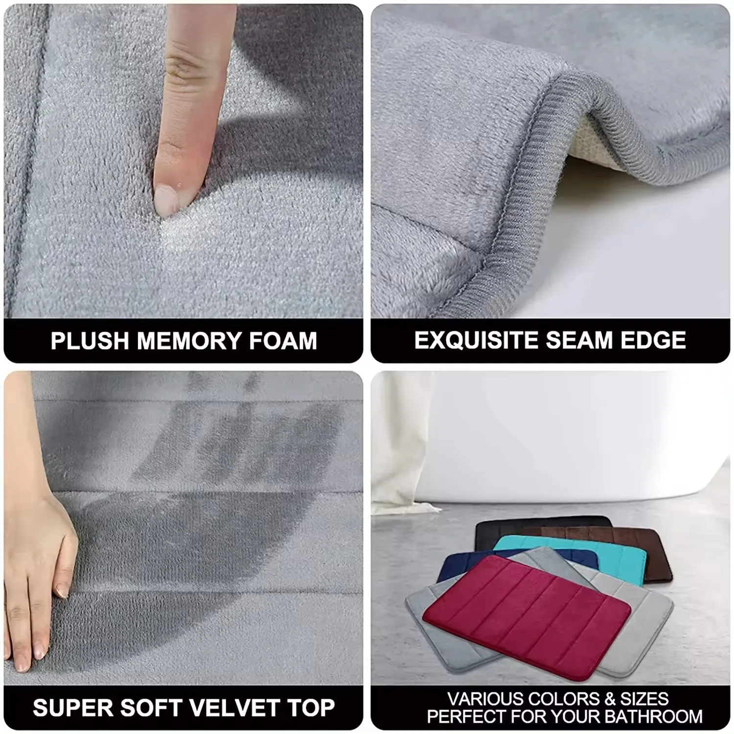 Bath Mat Non Slip Bath Mats for Bathroom Absorbent Carpet Mat Rug Machine Washable Tapis De Bain Bathmat